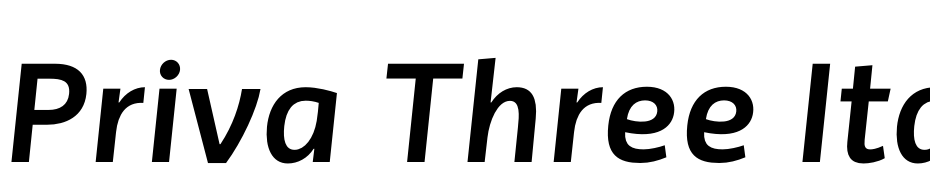 Priva Three Italic Pro Yazı tipi ücretsiz indir